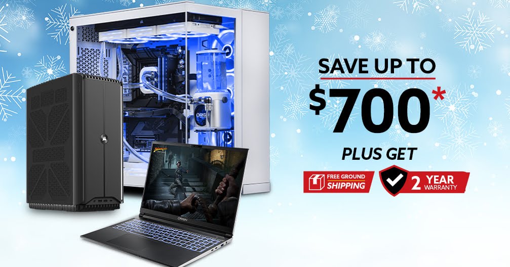 winter gaming pc promo